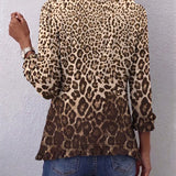 Navara | Giacca Rossa con Stampa Leopardo