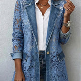 Lacinda | Blazer con Pannelli in Pizzo Floreale