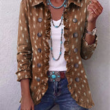 Nolinda | Giacca Boho con Volant e Stampa Animalier