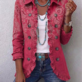 Anouk | Giacca con Volant e Motivo Paisley Vintage