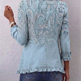 Estrella | Giacca con Volant e Motivo Paisley Vintage