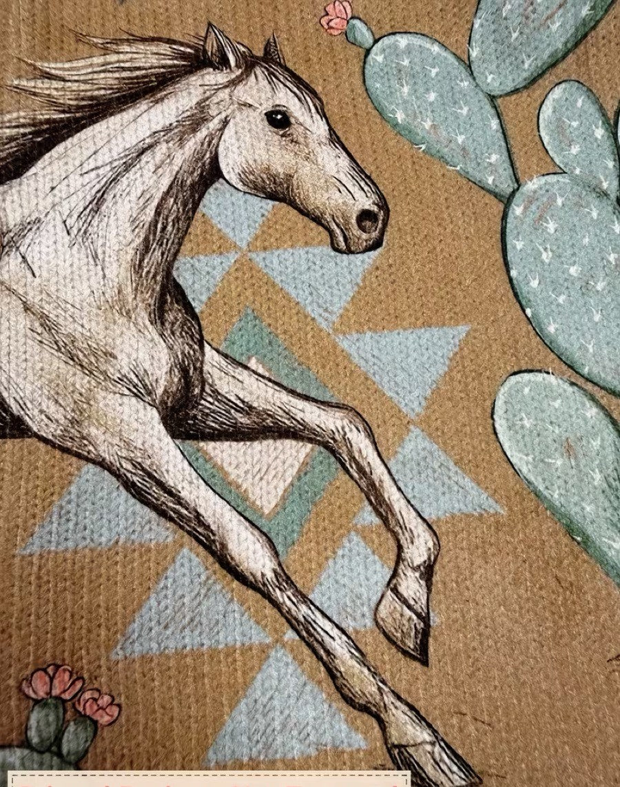 Perpetua™ | Cardigan Zip Desert Horse & Cactus A minha loja