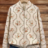 Vivienne | Cardigan Donna Floreale con Zip