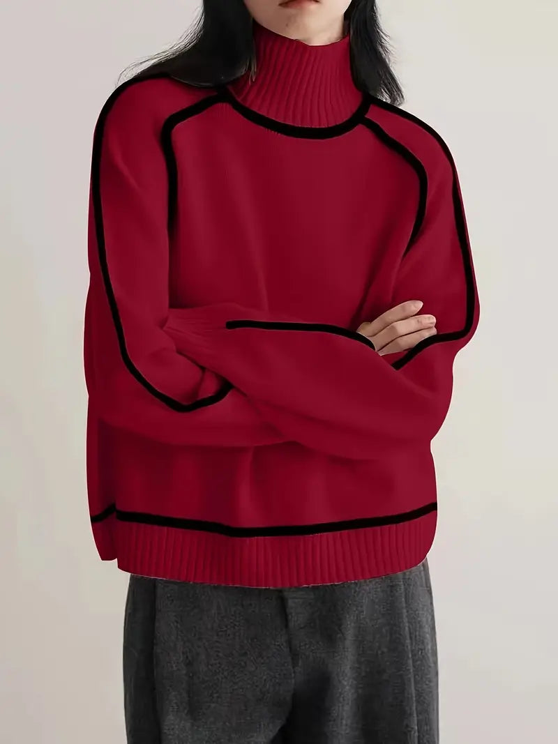 Donna | Elegante Maglione con Collo Alto A minha loja