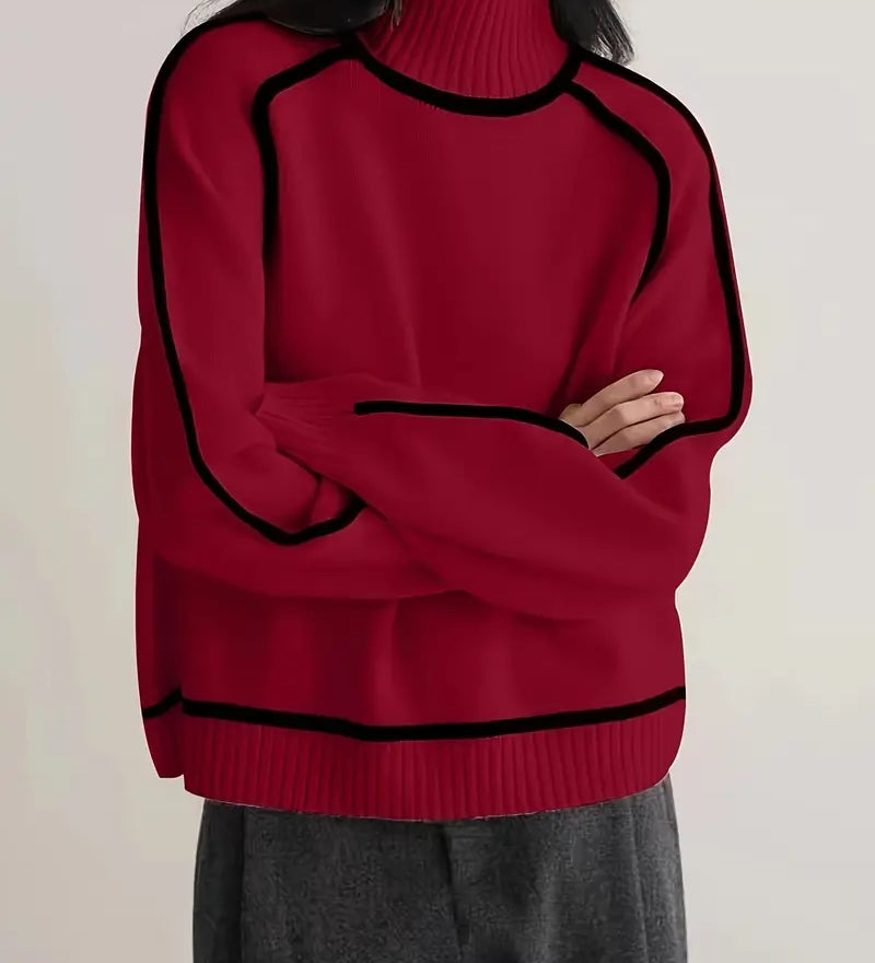 Donna | Elegante Maglione con Collo Alto A minha loja
