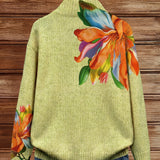 Ophelia | Cardigan Donna Floreale Tropicale con Zip