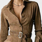 Veronika™ | Abito midi in suede A minha loja