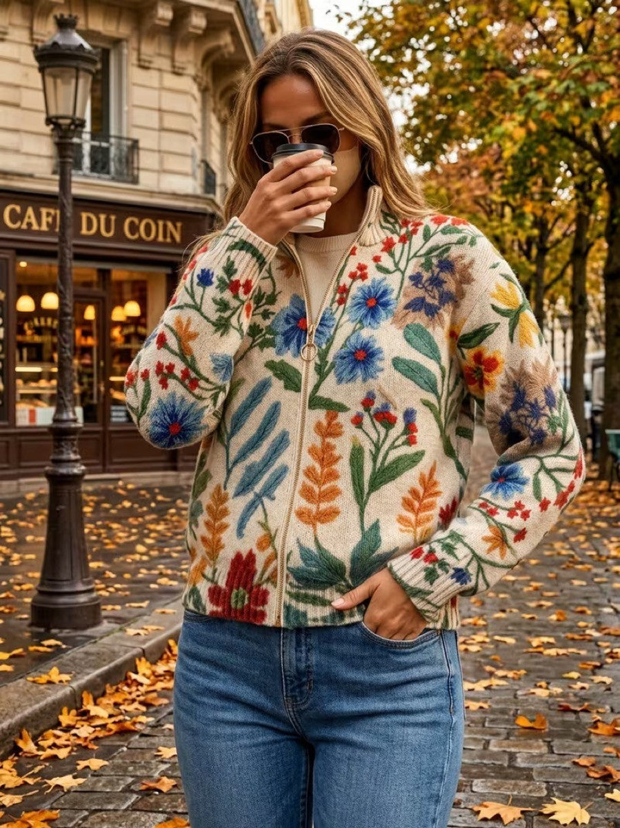 Tabitha™ | Giardino Botanico Zip Cardigan Floreale A minha loja