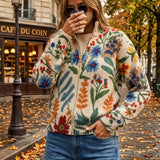 Clementine | Cardigan Donna Botanico Floreale con Zip
