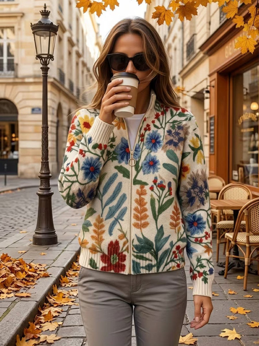 Tabitha™ | Giardino Botanico Zip Cardigan Floreale A minha loja