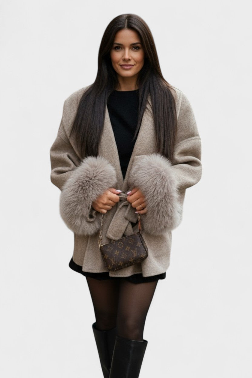 Dagmar™ | Cappotto elegante con pelliccia ecologica A minha loja