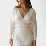 Klara™ | Abito avvolgente elegante con scollo a V A minha loja