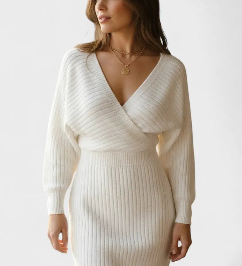 Klara™ | Abito avvolgente elegante con scollo a V A minha loja