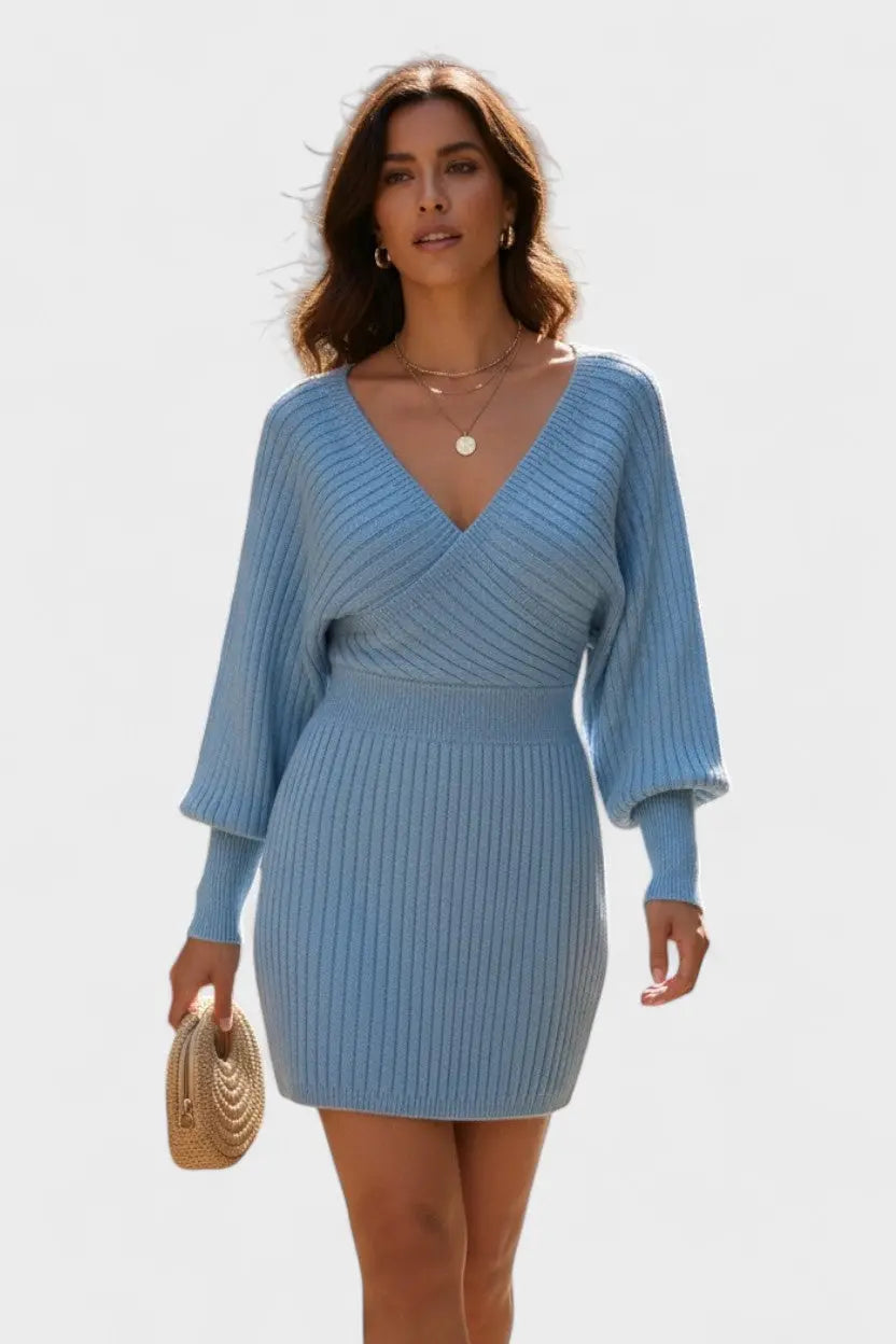 Klara™ | Abito avvolgente elegante con scollo a V A minha loja