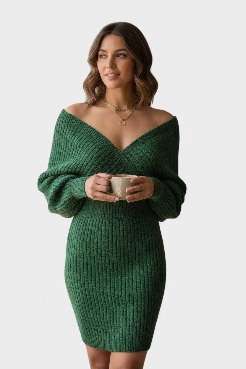 Klara™ | Abito avvolgente elegante con scollo a V A minha loja
