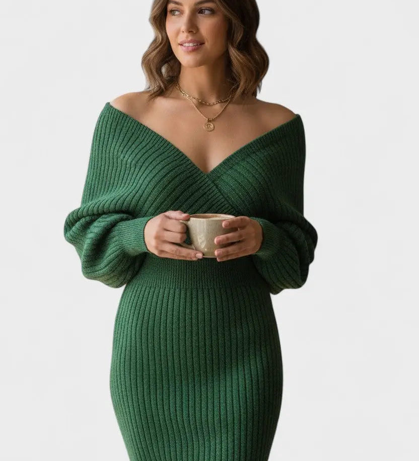 Klara™ | Abito avvolgente elegante con scollo a V A minha loja
